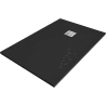 Mexen Stone+ kompozitová obdĺžniková sprchová vanička 90 x 80 cm, čierna - 44708090