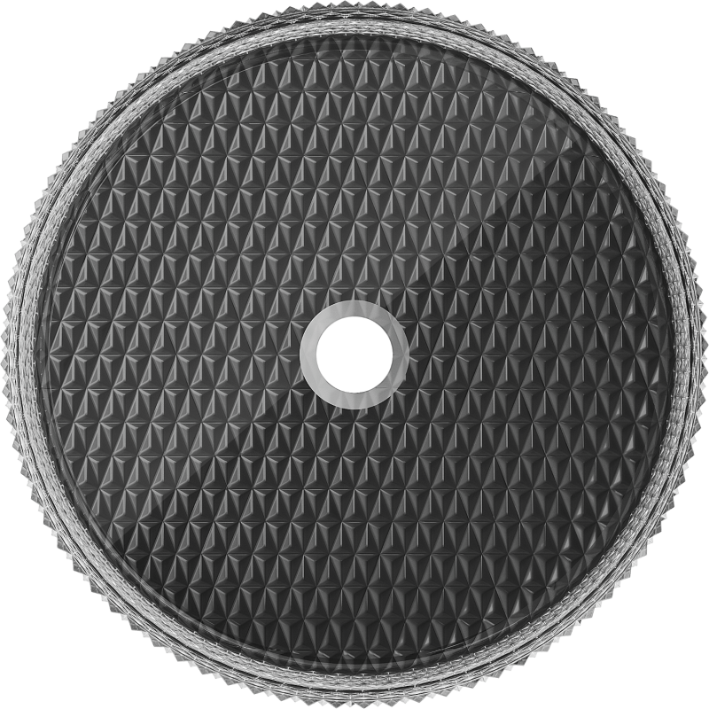 Mexen Aura sklenené umývadlo na dosku 39 x 39 cm, priehľadné/čierne - 24013971