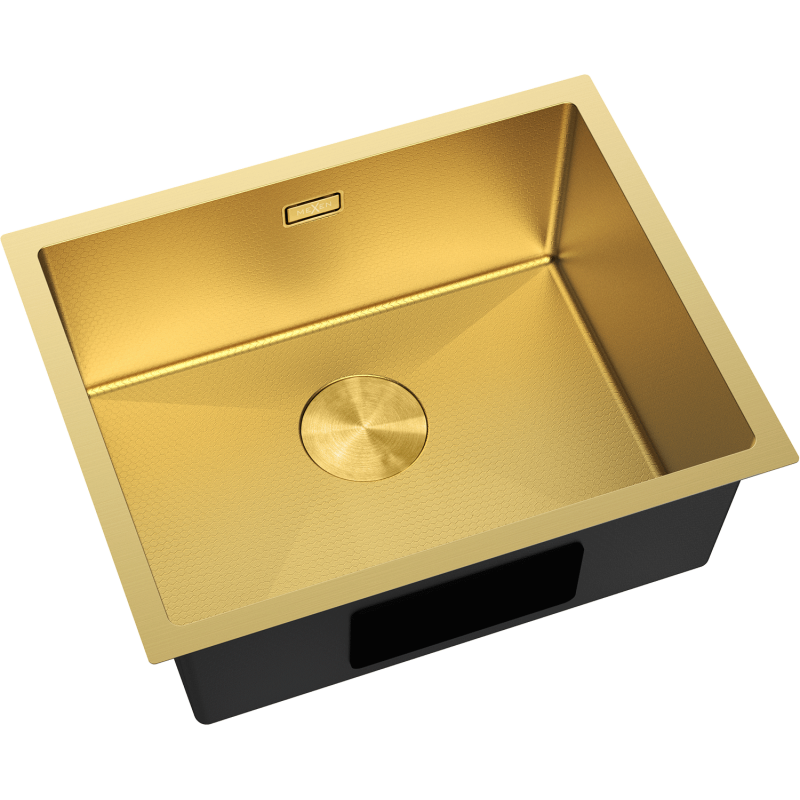 Mexen Trixo oceľový kuchynský drez 1-komorový 540 x 440 mm, zlatý HC - 6414541000-55HC