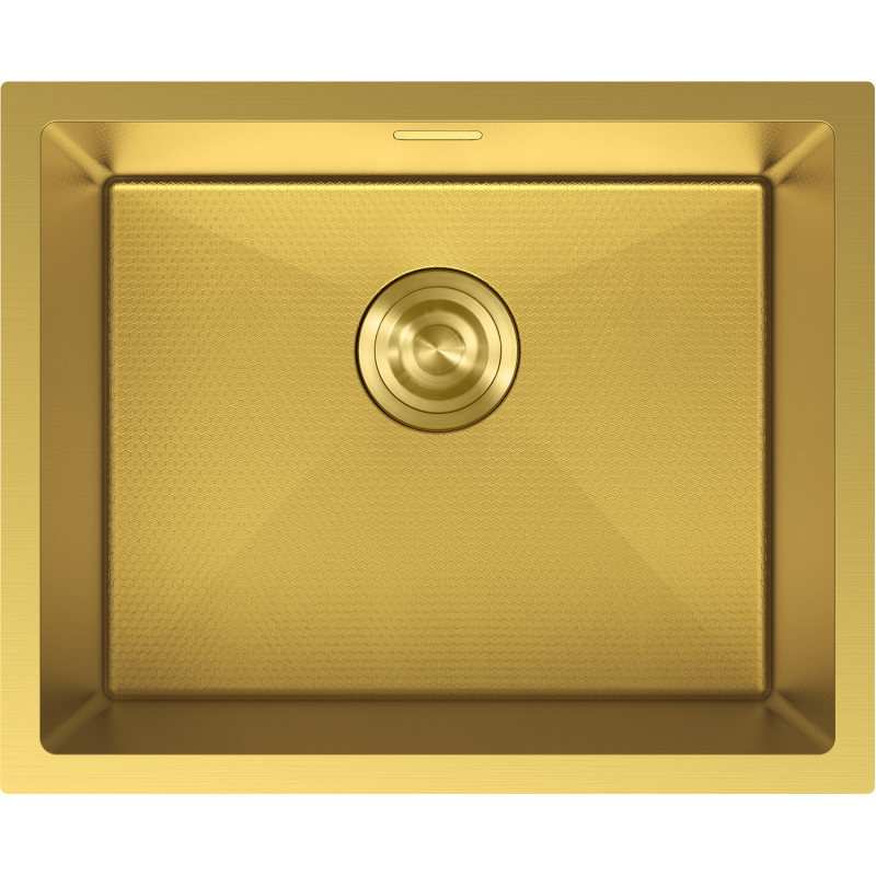 Mexen Trixo oceľový kuchynský drez 1-komorový 540 x 440 mm, zlatý HC - 6414541000-55HC
