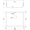 Mexen Trixo nerezový drez 1-komorový 540 x 440 mm, meď HC - 6414541000-65HC