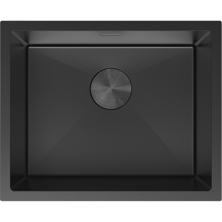 Mexen Trixo oceľový kuchynský drez s 1 komorou 540 x 440 mm, čierny - 6414541000-70