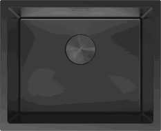 Mexen Trixo oceľový kuchynský drez s 1 komorou 540 x 440 mm, čierny - 6414541000-70