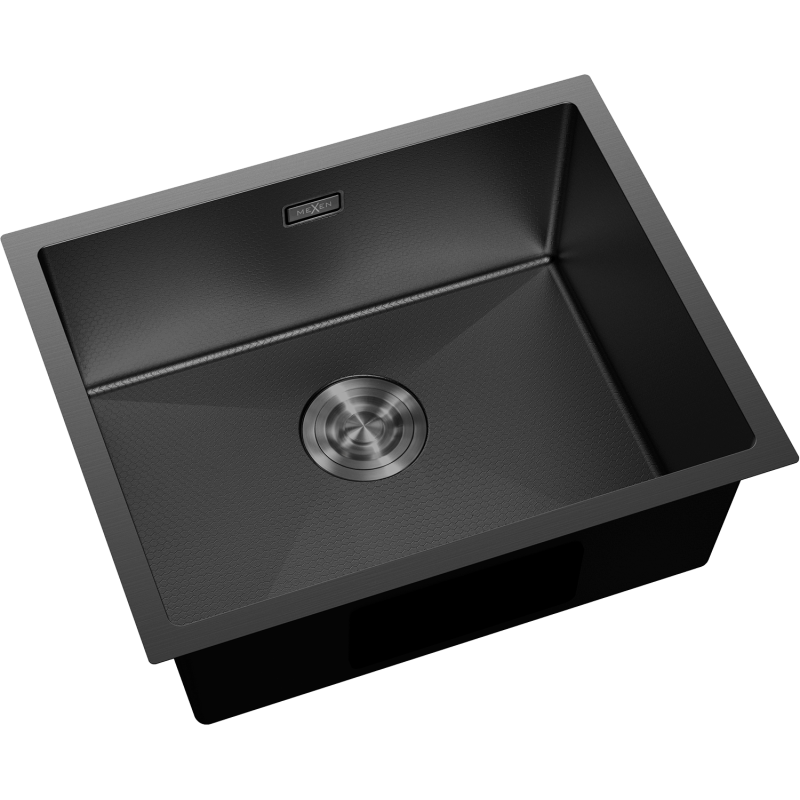 Mexen Trixo nerezový kuchynský drez 1-komorový 540 x 440 mm, čierny HC - 6414541000-70HC