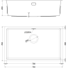 Mexen Trixo nerezový drez 1-komorový 750 x 440 mm, inox HC - 6415751000-01HC