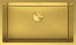 Mexen Trixo oceľový kuchynský drez 1-komorový 750 x 440 mm, zlatý HC - 6415751000-55HC