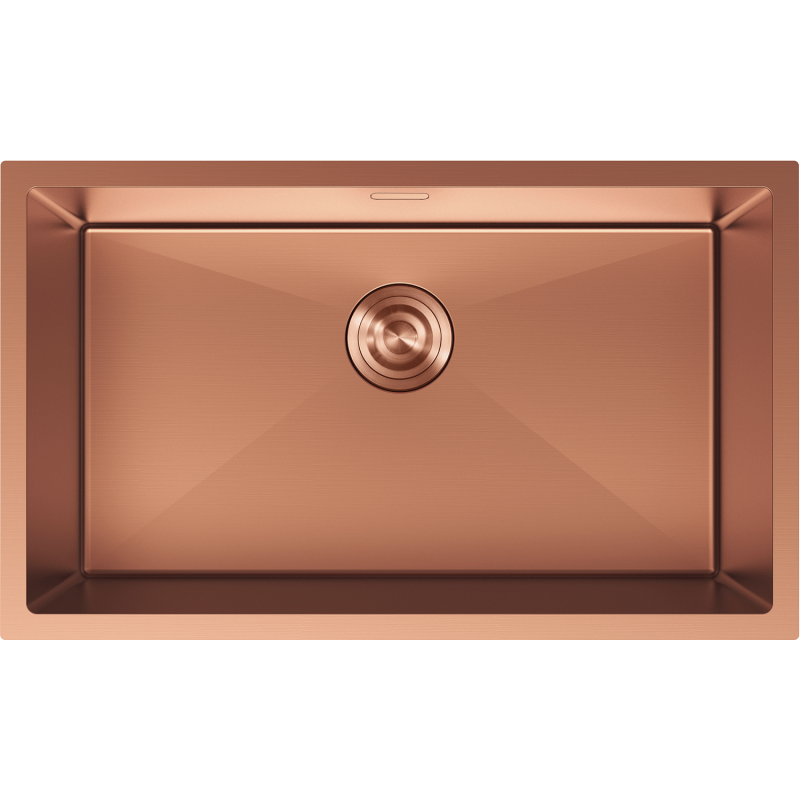 Mexen Trixo nerezový drez 1-komorový 750 x 440 mm, meď - 6415751000-65