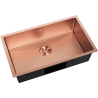 Mexen Trixo oceľový kuchynský drez 1-komorový 750 x 440 mm, medený - 6415751000-65