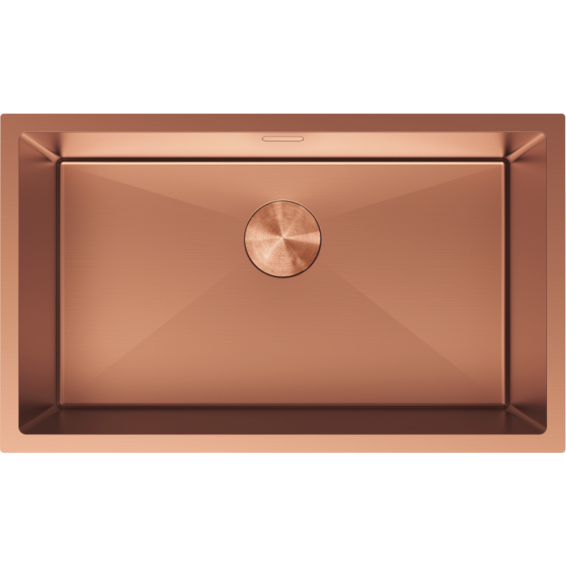 Mexen Trixo oceľový kuchynský drez 1-komorový 750 x 440 mm, medený - 6415751000-65