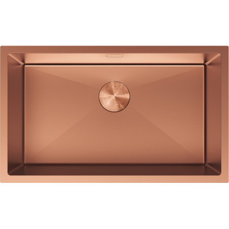 Mexen Trixo nerezový drez 1-komorový 750 x 440 mm, meď - 6415751000-65