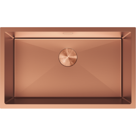 Mexen Trixo oceľový kuchynský drez 1-komorový 750 x 440 mm, medený - 6415751000-65