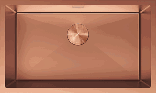 Mexen Trixo nerezový drez 1-komorový 750 x 440 mm, meď - 6415751000-65