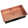 Mexen Trixo nerezový drez s jednou komorou 750 x 440 mm, meď HC - 6415751000-65HC