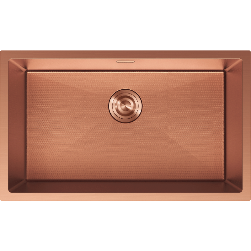 Mexen Trixo nerezový drez s jednou komorou 750 x 440 mm, meď HC - 6415751000-65HC
