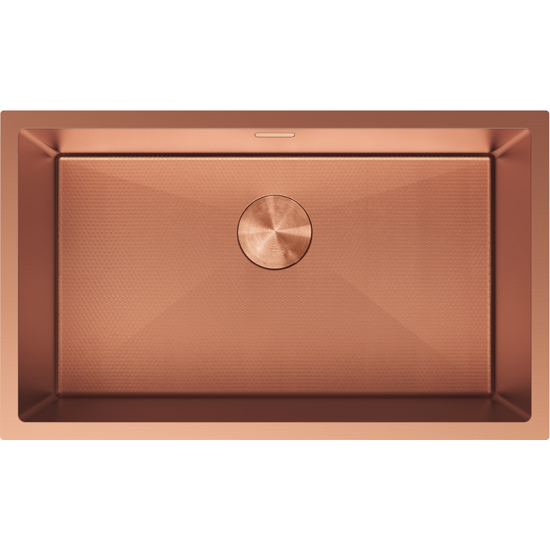 Mexen Trixo nerezový drez s jednou komorou 750 x 440 mm, meď HC - 6415751000-65HC