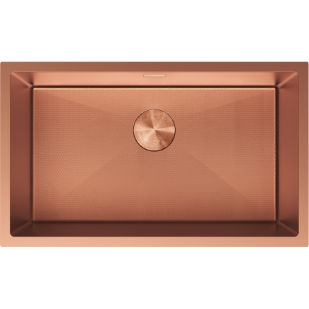 Mexen Trixo nerezový drez s jednou komorou 750 x 440 mm, meď HC - 6415751000-65HC