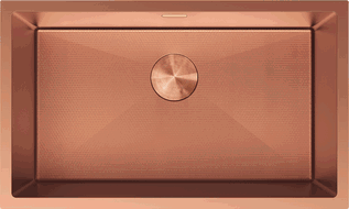 Mexen Trixo nerezový drez s jednou komorou 750 x 440 mm, meď HC - 6415751000-65HC