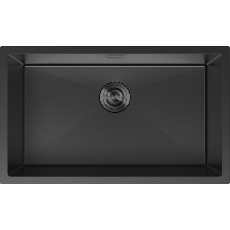 Mexen Trixo nerezový drez 1-komorový 750 x 440 mm, čierny - 6415751000-70