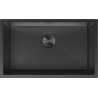 Mexen Trixo oceľový kuchynský drez 1-komorový 750 x 440 mm, čierny - 6415751000-70