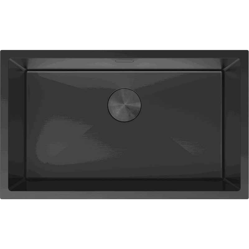 Mexen Trixo nerezový drez 1-komorový 750 x 440 mm, čierny - 6415751000-70