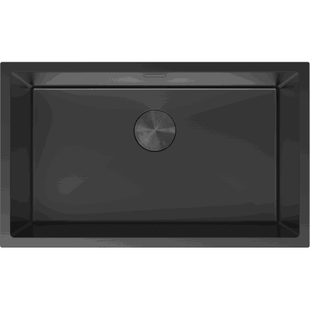 Mexen Trixo oceľový kuchynský drez 1-komorový 750 x 440 mm, čierny - 6415751000-70