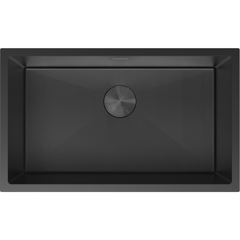 Mexen Trixo oceľový drezy 1-komorový 750 x 440 mm, čierna HC - 6415751000-70HC