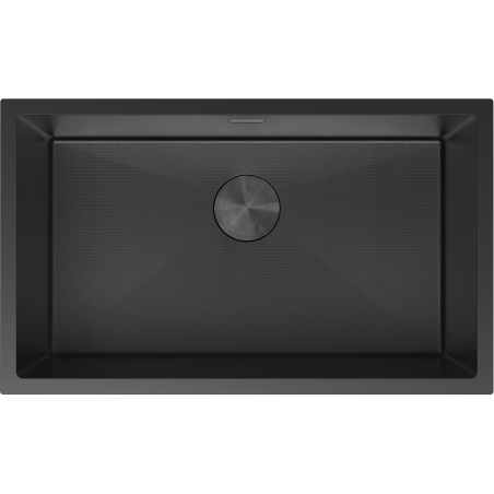 Mexen Trixo oceľový drezy 1-komorový 750 x 440 mm, čierna HC - 6415751000-70HC