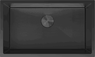 Mexen Trixo oceľový drezy 1-komorový 750 x 440 mm, čierna HC - 6415751000-70HC