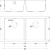 Mexen Binox nerezový drezu 2-komorový 800 x 450 mm, inox - 6421802000-01