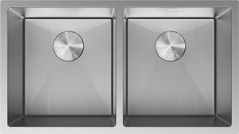 Mexen Binox oceľový drez 2-komorový 800 x 450 mm, inox HC - 6421802000-01HC