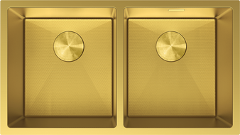 Mexen Binox nerezový drez s dvomi komorami 800 x 450 mm, zlatý HC - 6421802000-55HC