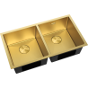 Mexen Binox nerezový drez s dvomi komorami 800 x 450 mm, zlatý HC - 6421802000-55HC