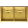 Mexen Binox nerezový drez s dvomi komorami 800 x 450 mm, zlatý HC - 6421802000-55HC