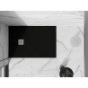 Mexen Stone+ kompozitná obdĺžniková sprchová vanička 110 x 80 cm, čierna - 44708011