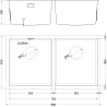 Mexen Binox oceľový drez 2-komorový 800 x 450 mm, meď HC - 6421802000-65HC