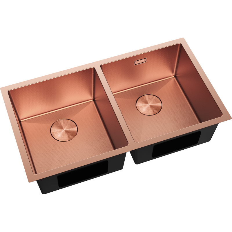 Mexen Binox oceľový dvojkomorový drez 800 x 450 mm, meď HC - 6421802000-65HC
