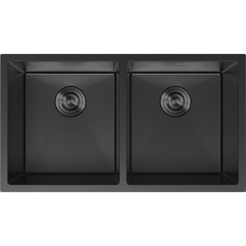 Mexen Binox nerezový dvojkomorový drez 800 x 450 mm, čierny - 6421802000-70