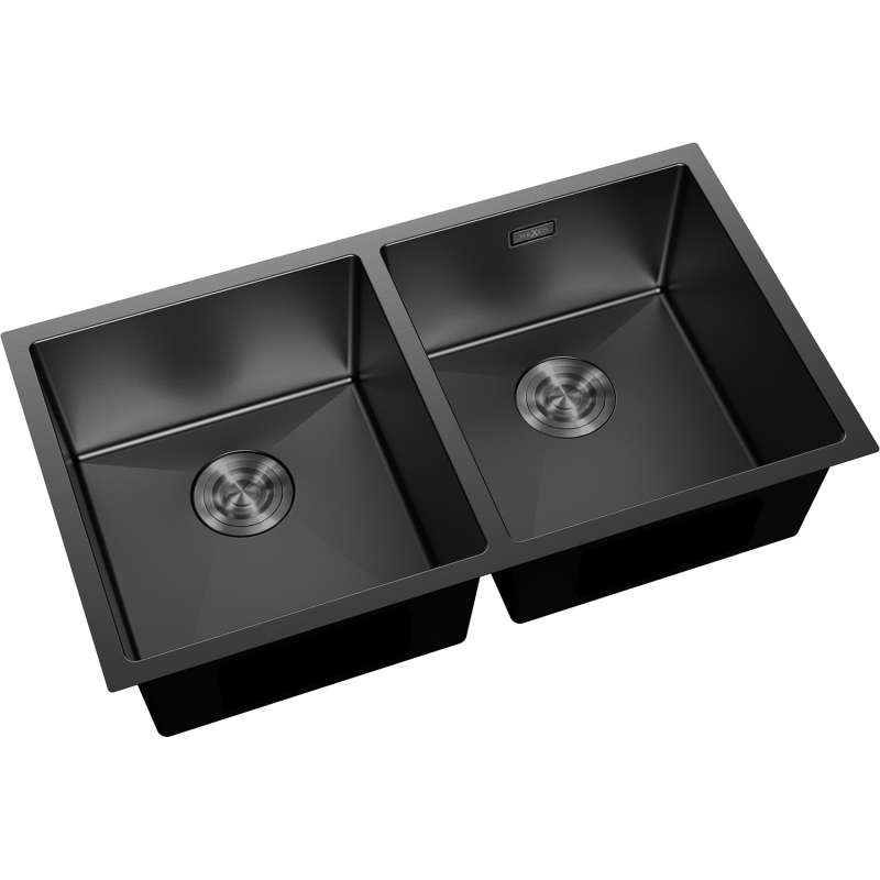 Mexen Binox nerezový dvojkomorový drez 800 x 450 mm, čierny - 6421802000-70