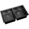 Mexen Binox nerezový dvojkomorový drez 800 x 450 mm, čierny - 6421802000-70
