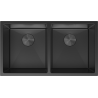 Mexen Binox 2-komorový oceľový drez 800 x 450 mm, čierny - 6421802000-70