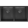 Mexen Binox nerezový dvojkomorový drez 800 x 450 mm, čierny - 6421802000-70