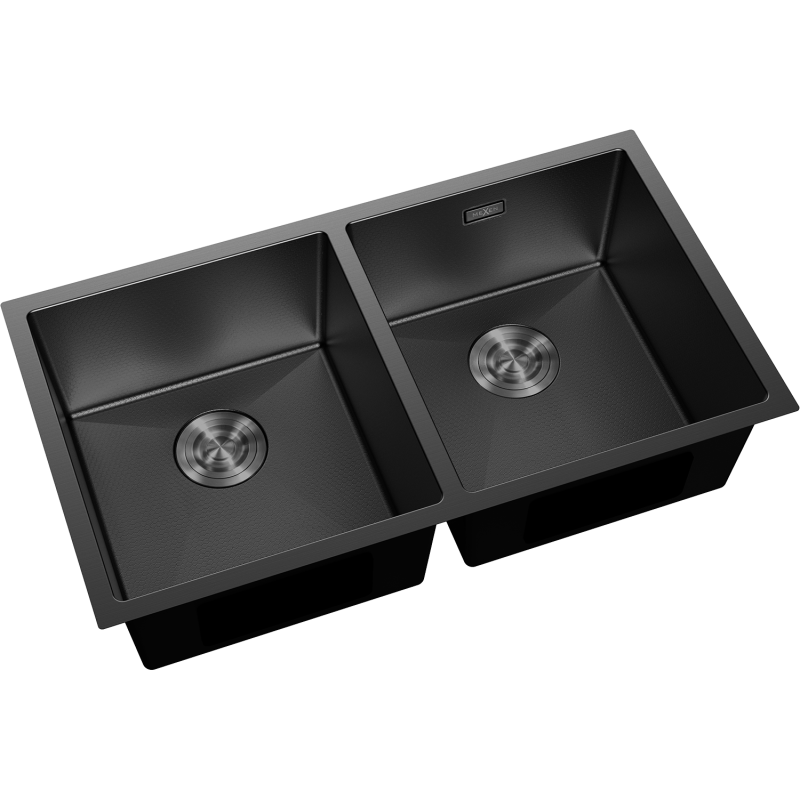 Mexen Binox nerezový drez 2-komorový 800 x 450 mm, čierny HC - 6421802000-70HC