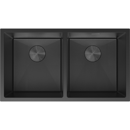 Mexen Binox nerezový drez 2-komorový 800 x 450 mm, čierny HC - 6421802000-70HC