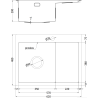 Mexen Exar nerezový drez 1-komorový s odkvapkávačom ľavý 620 x 480 mm, inox HC - 6431621005L-01HC