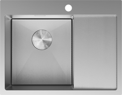 Mexen Exar nerezový drez 1-komorový s odkvapkávačom ľavý 620 x 480 mm, inox HC - 6431621005L-01HC