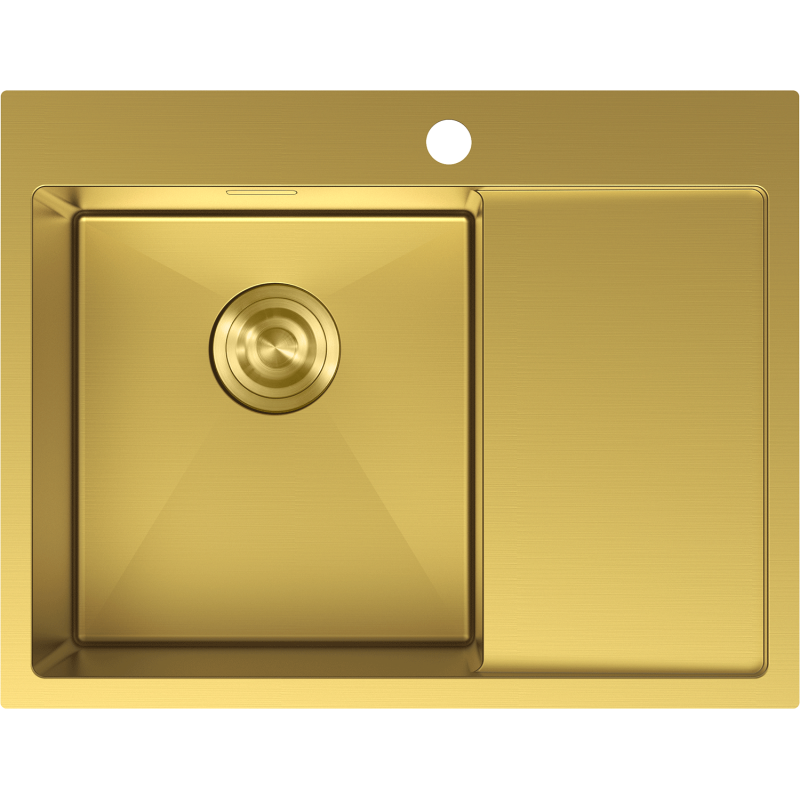 Mexen Exar oceľový drez s 1 komorou a odkvapkávačom, ľavý 620 x 480 mm, zlatý - 6431621005L-55