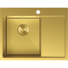 Mexen Exar nerezový drez s 1 komorou a ľavým odkapávačom 620 x 480 mm, zlatý - 6431621005L-55