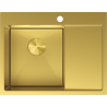 Mexen Exar nerezový drez s 1 komorou a ľavým odkapávačom 620 x 480 mm, zlatý - 6431621005L-55