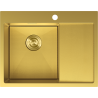 Mexen Exar oceľový drez s 1 komorou a s odkvapkávačom, ľavý 620 x 480 mm, zlatý HC - 6431621005L-55HC