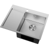 Mexen Exar nerezový drez 1-komorový s odkvapom pravý 620 x 480 mm, inox - 6432621005P-01